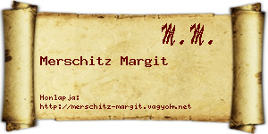 Merschitz Margit névjegykártya